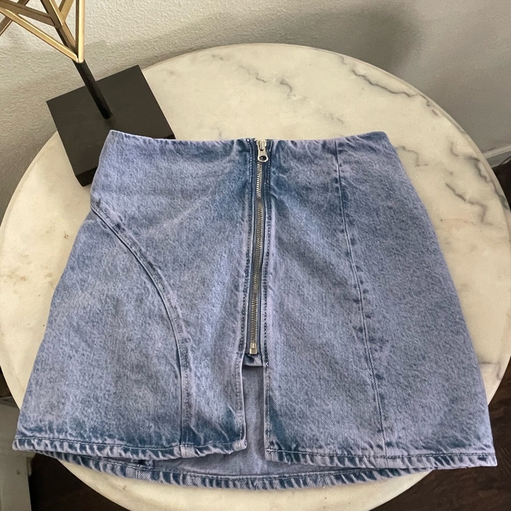 Blue Denim Mini Skirt - Picture 4 of 5